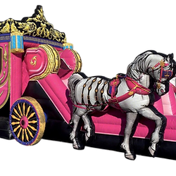 princess carriage slide bounce house inflatable rental at jump for joy north platte nebraska