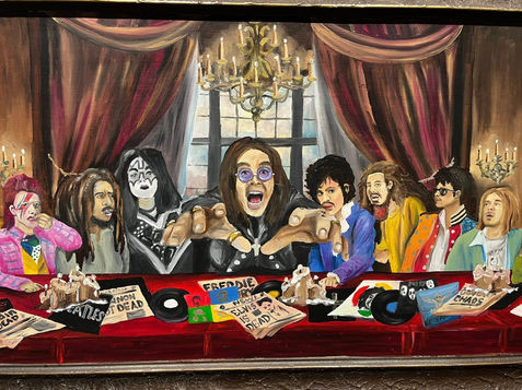 ozzy and people poker scene imitation is the best form of flattery art gallery show at the prairie arts center in north platte nebraska