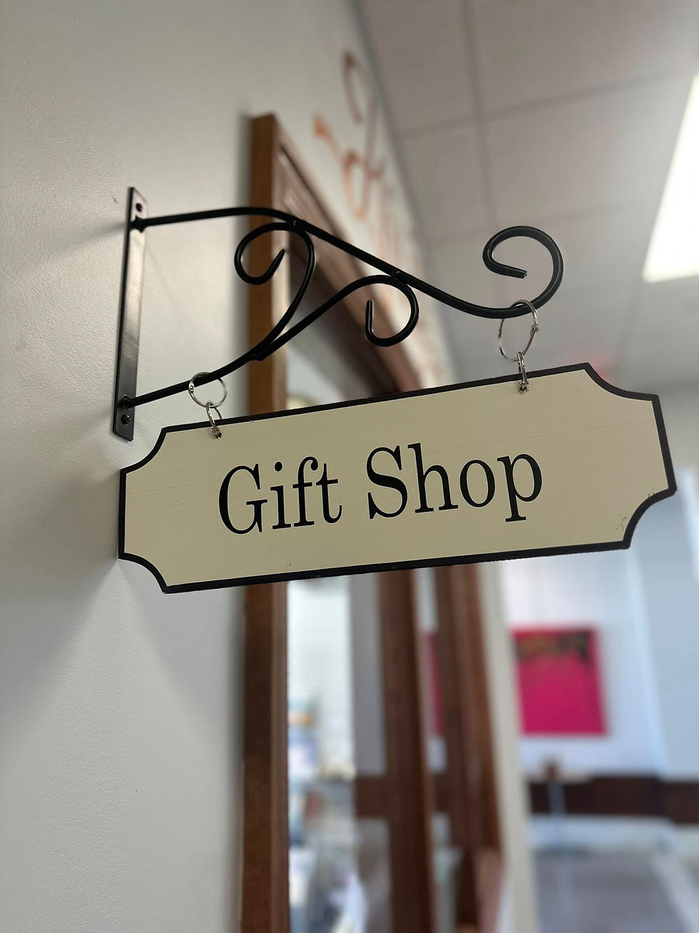 gift shop sign at the wildflower gift shop inside the prairie arts center in north platte nebraska