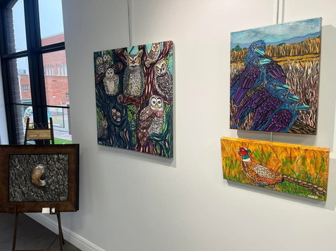 birds of the midwest art gallery at the prairie arts center in north platte nebraska