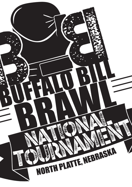 buffalo bill brawl national boxing tournament north platte nebraska logo design by g3 creative