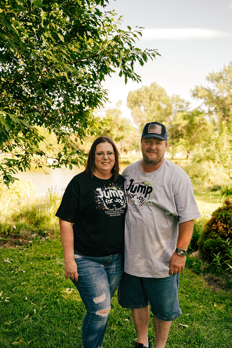 rob and stephanie mank owners of jump for joy party bounce house waterslide concession equipment rental in north platte nebraska