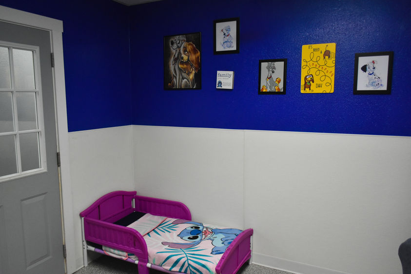 disney dogs condo boarding room facility at paws-a-palooza day camp in north platte nebraska