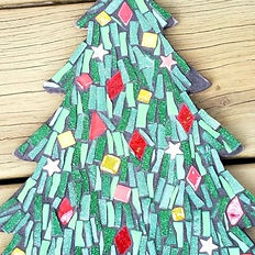 festive holiday trees mosaic art prairie arts center north platte nebraska