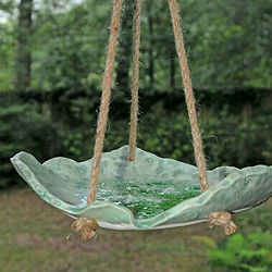 clay birdbath feeder handmade hanger class at the prairie arts center in north platte nebraska
