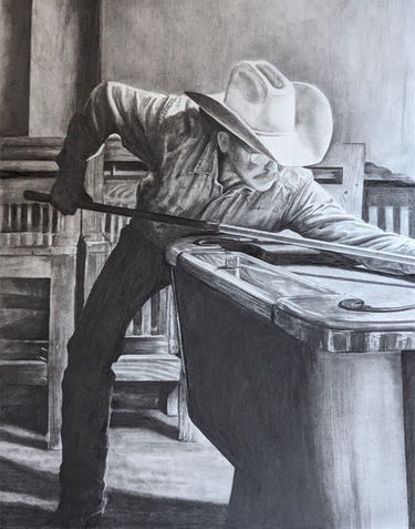 american plains artist lori jones called the hustler at the prairie arts center in north platte nebraska