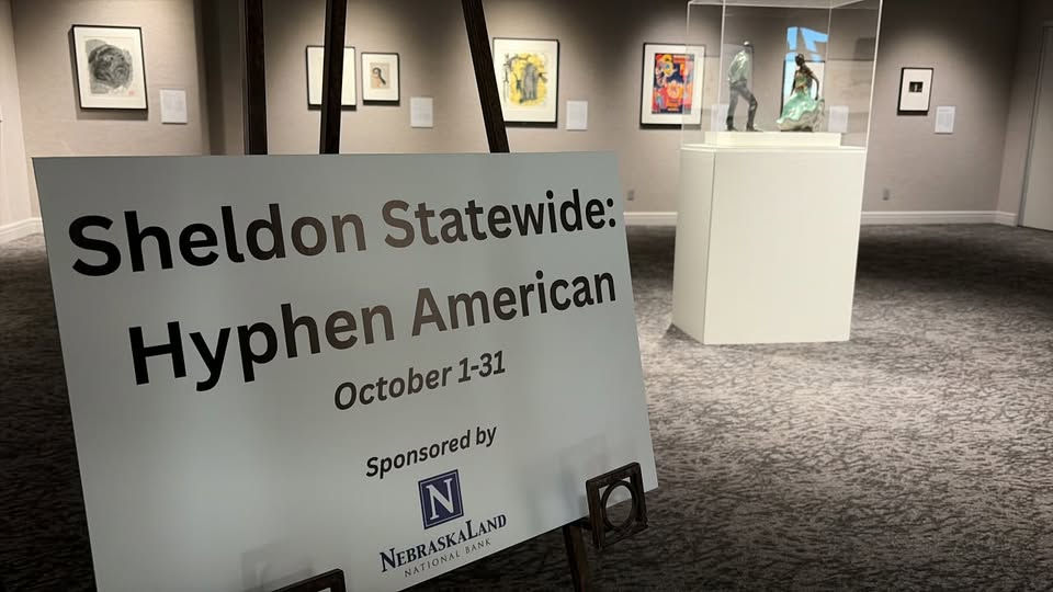 Sheldon Statewide Hyphen American art exhibit on display in the main erickson gallery at the prairie arts center in north platte nebraska