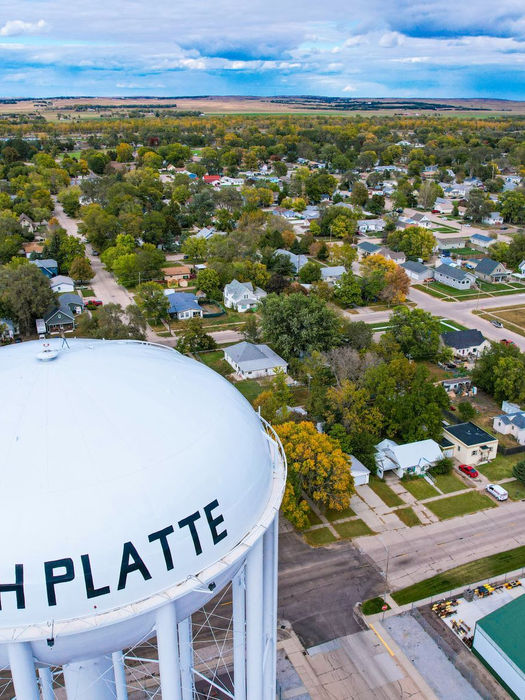aerial view of north platte nebraska