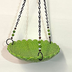 clay birdbath feeder handmade hanger class at the prairie arts center in north platte nebraska
