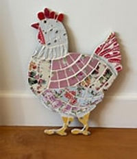 chicken rooster mosaic art prairie arts center north platte nebraska