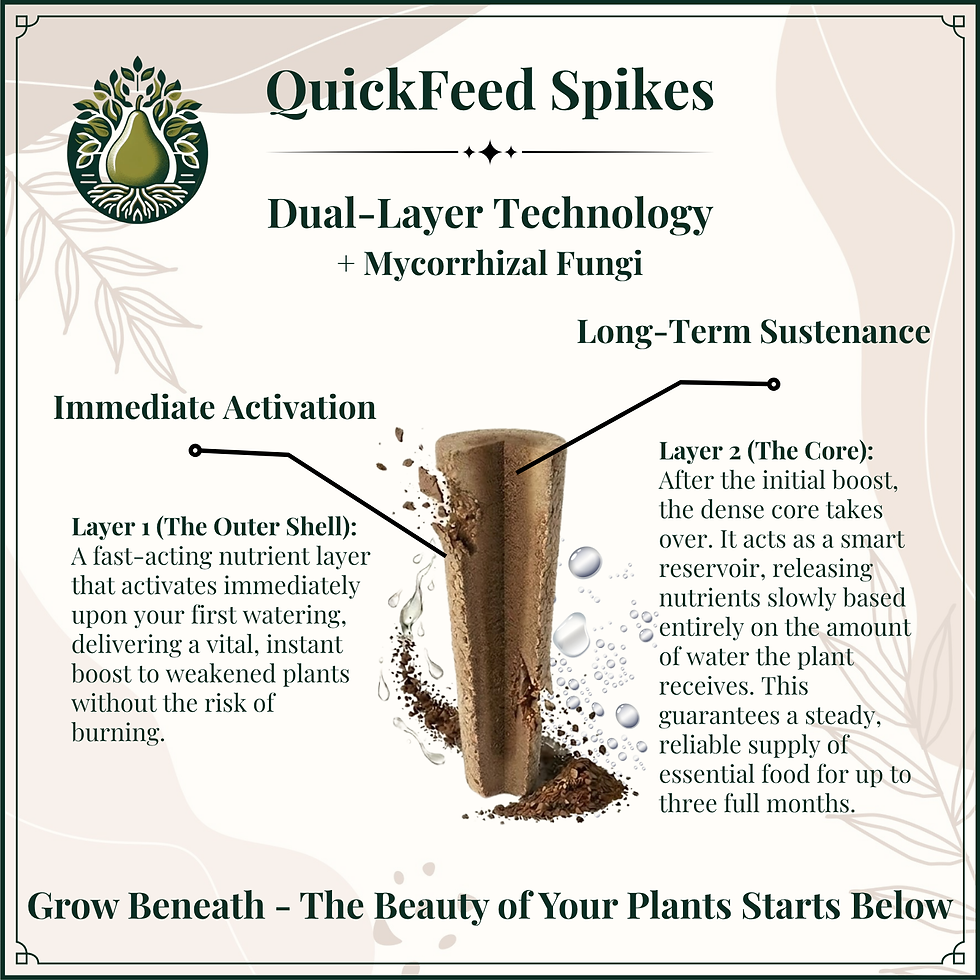Thumbnail: Set of 3 Packs | 90 Plant Food Spikes | QuickFeed + Mycorrhizal Fungi