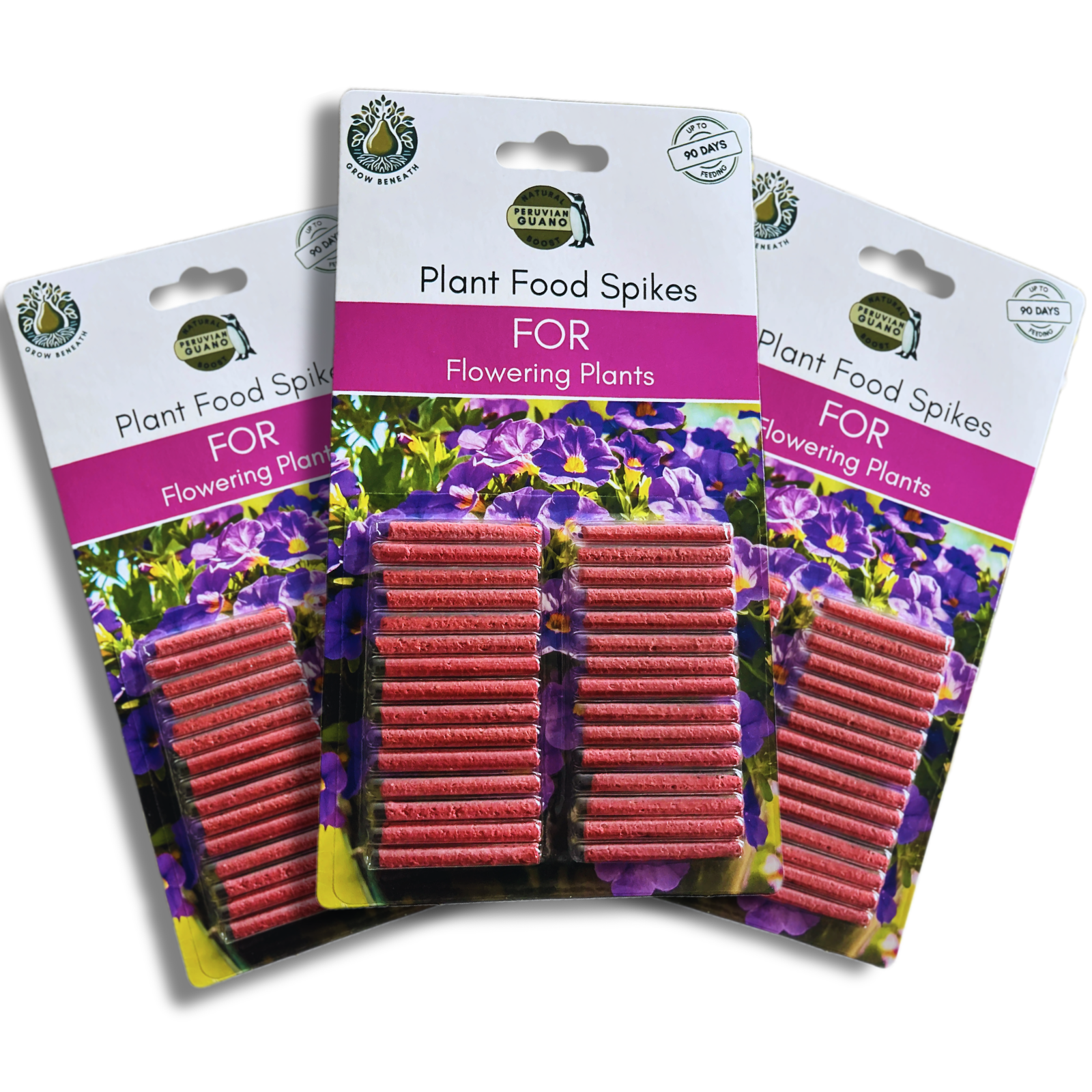 Set of 3 Packs | 90 Plant Food Spikes | Flowering Plants