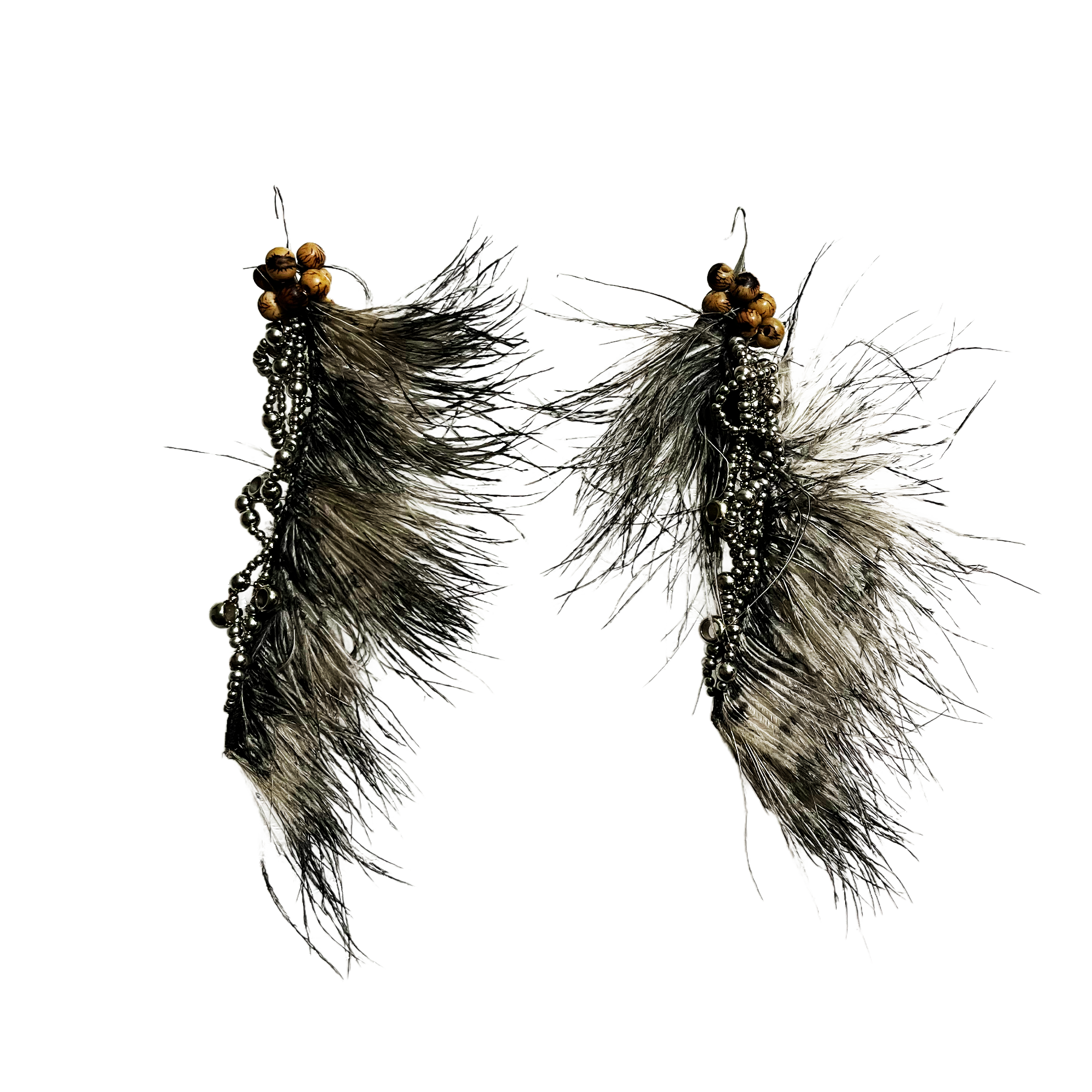 BRINCOS UACARI PRETO E BRANCO