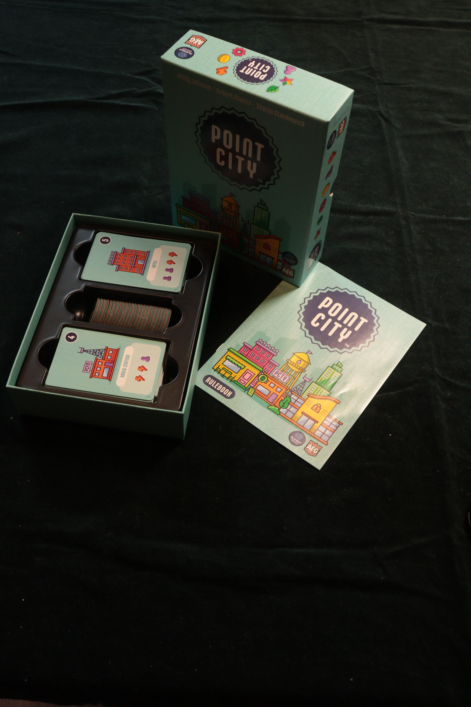 The Point City box and rulebook