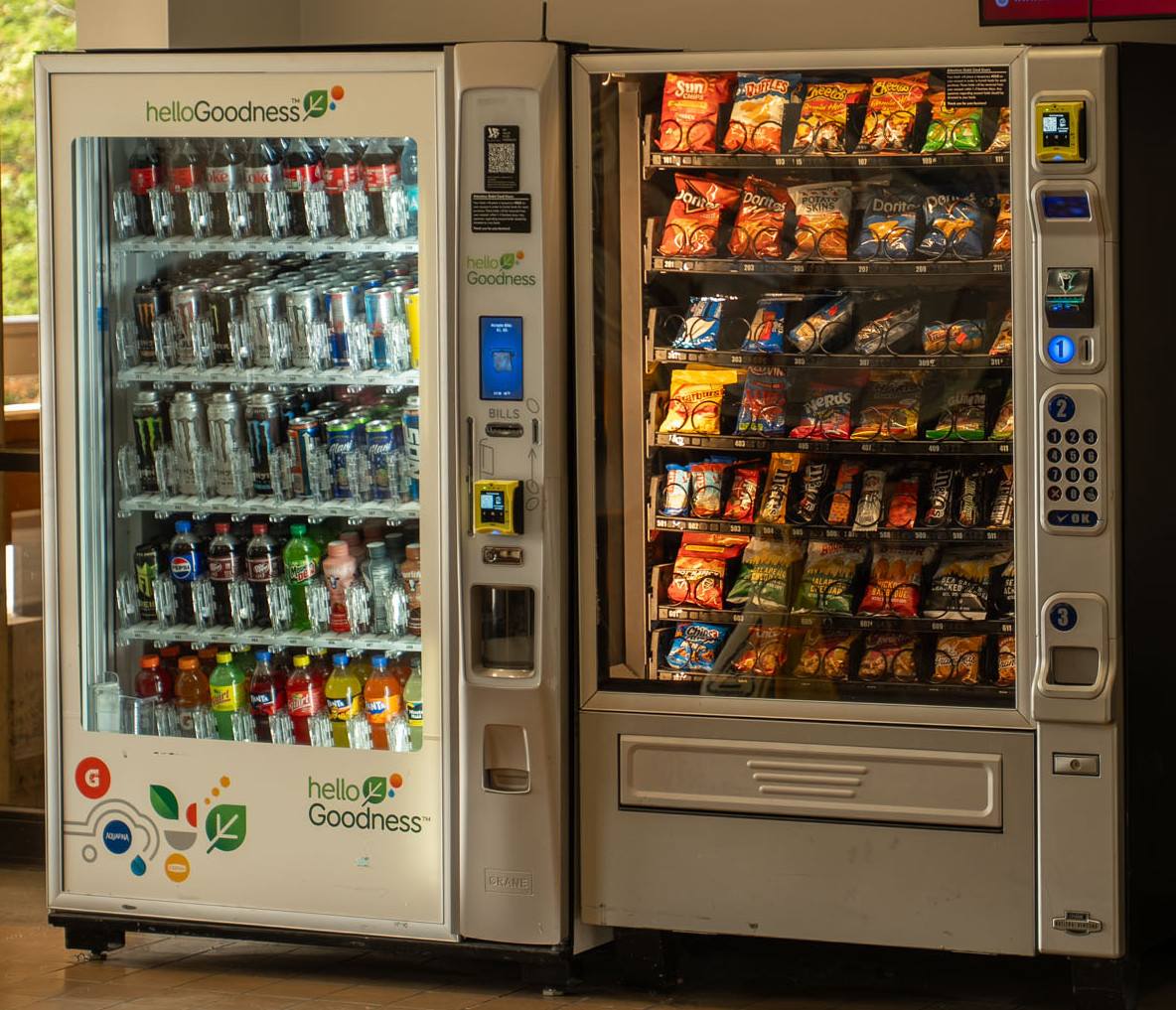 Vending machines are located in key areas on campus. Photo by Aung Pyae Lin