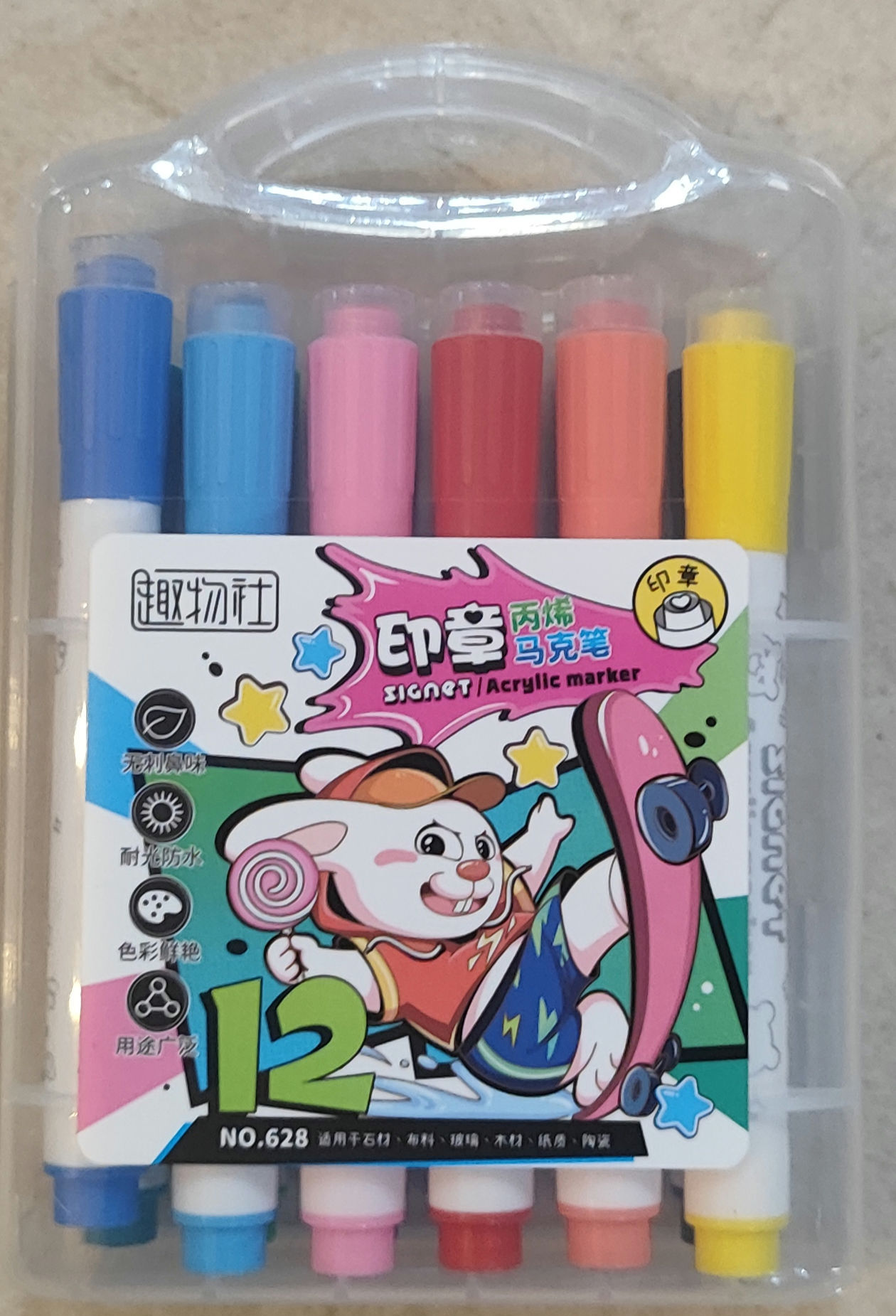 Canetinha 12pcs Acrílico (628-12)