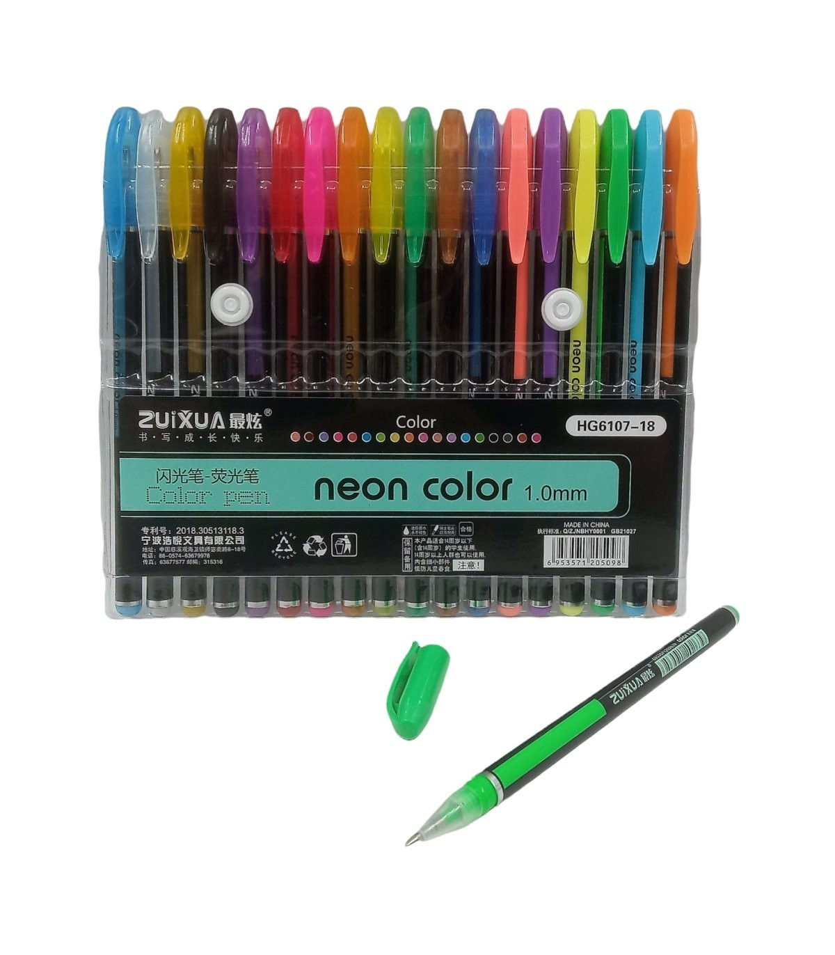 Caneta Gel 18pcs (HG6107-18)