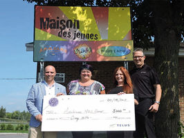 Projet L’Accalmie : 5 000 $ en don de TELUS.