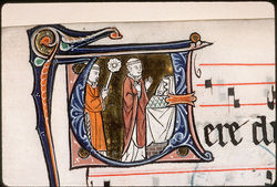 Diacono, Pontificale di Corbie, Iniziale Vere dignum Amiens - BM - ms. 0195 f 039 XIII (FRancia del