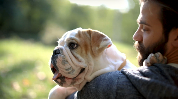 Man with Bulldog Photo