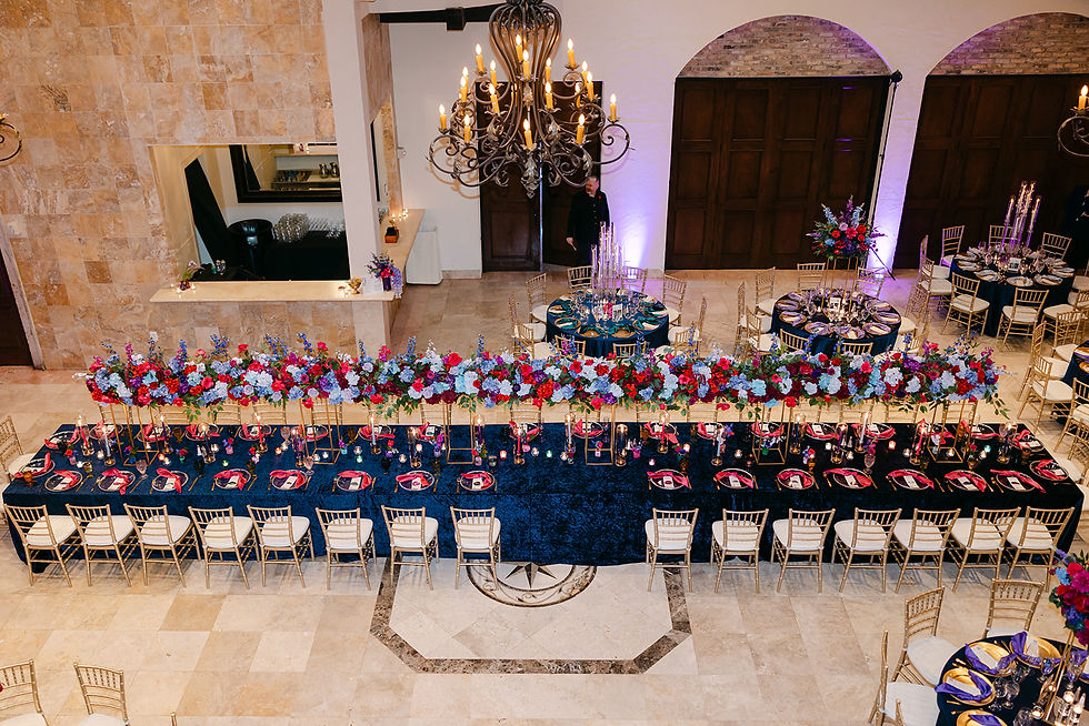 Carillon Ballroom reception setup at The Bell Tower on 34th Houston