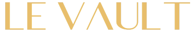 Levault logo: gold lettering with texture