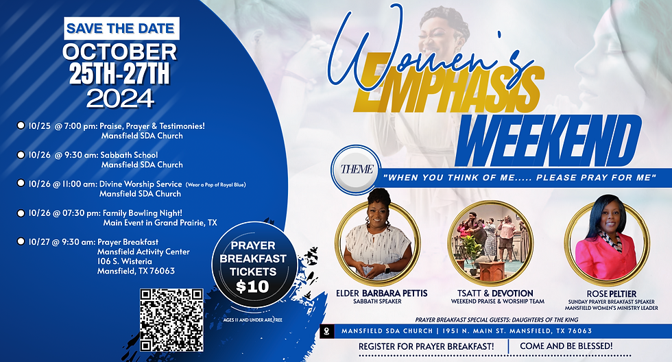 Women's Emphasis Weekend @ Mansfield SDA Church