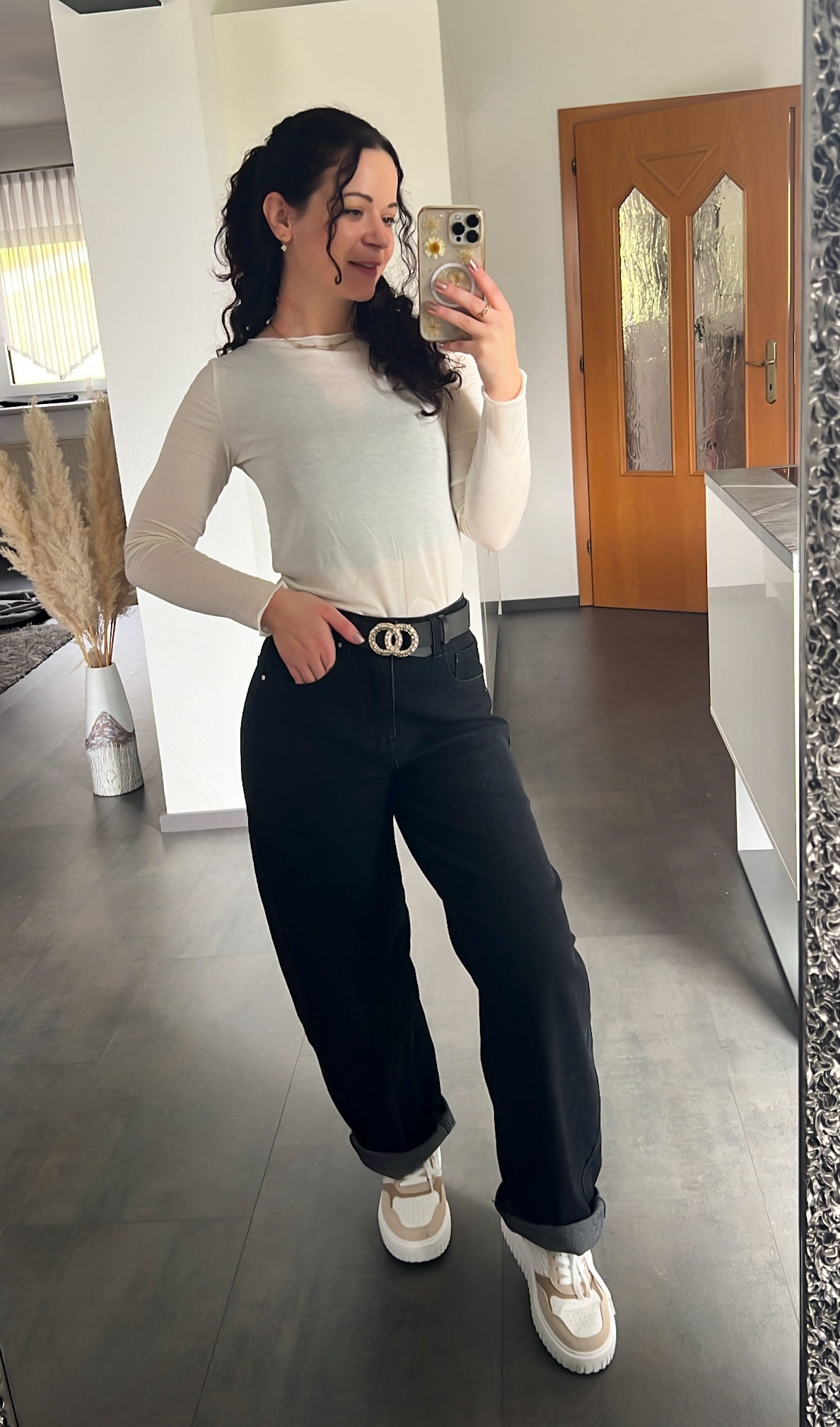 Balloon Jeans Schwarz