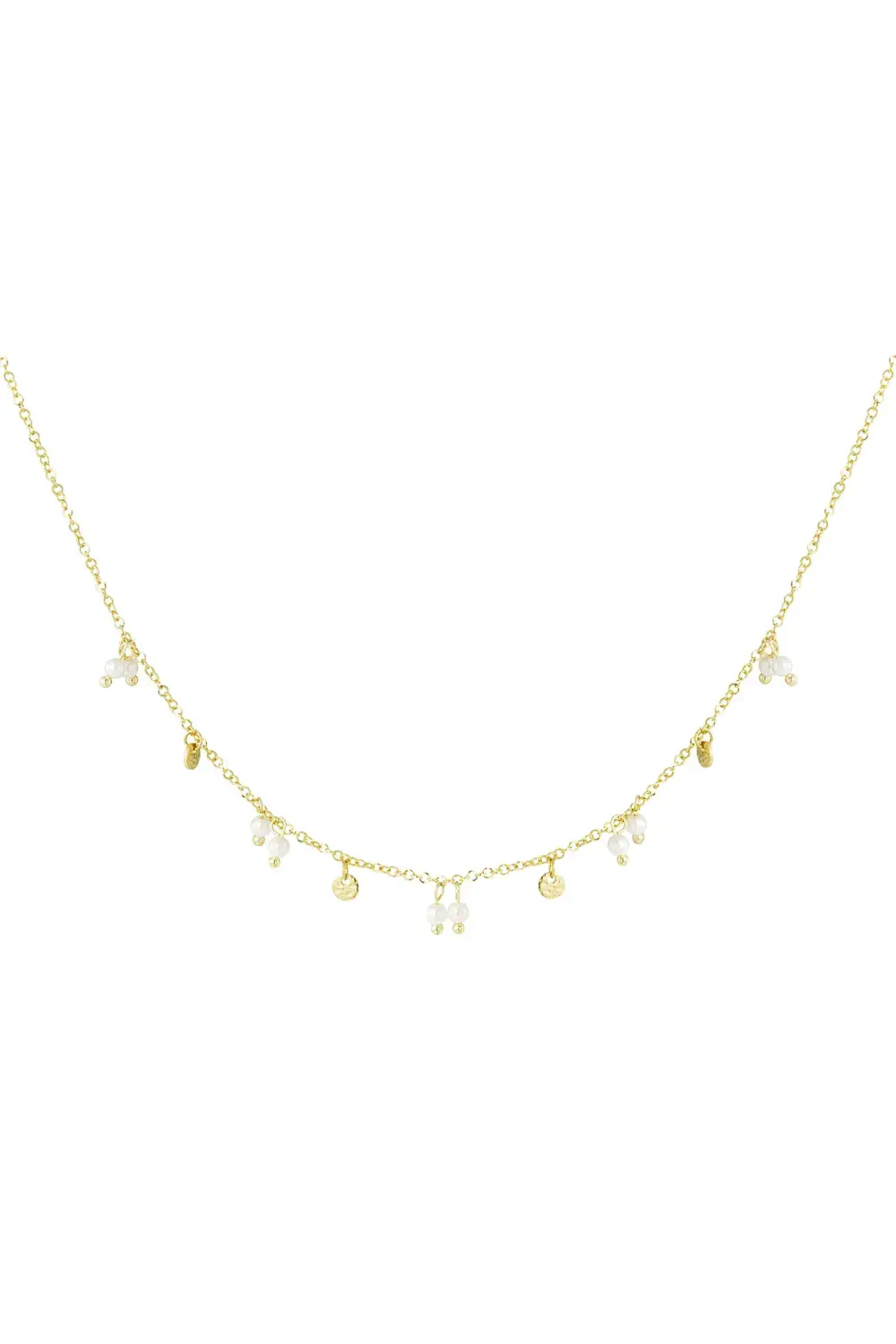 Small Pearls Golden Halskette S0131