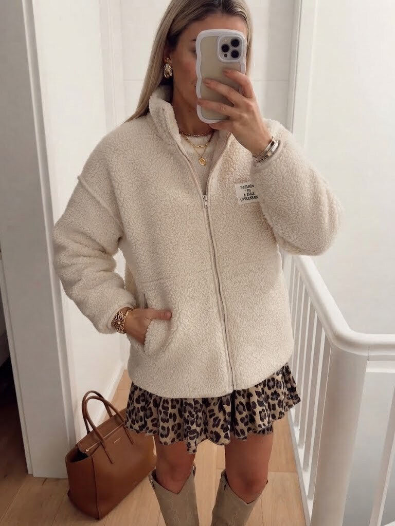Teddy Jacke Ecru K1098