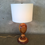 Thumbnail: Vintage Hand Carved Wood Lamp