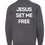 Thumbnail: "JESUS SET ME FREE" Heavy Blend Youth Crewneck Sweatshirt