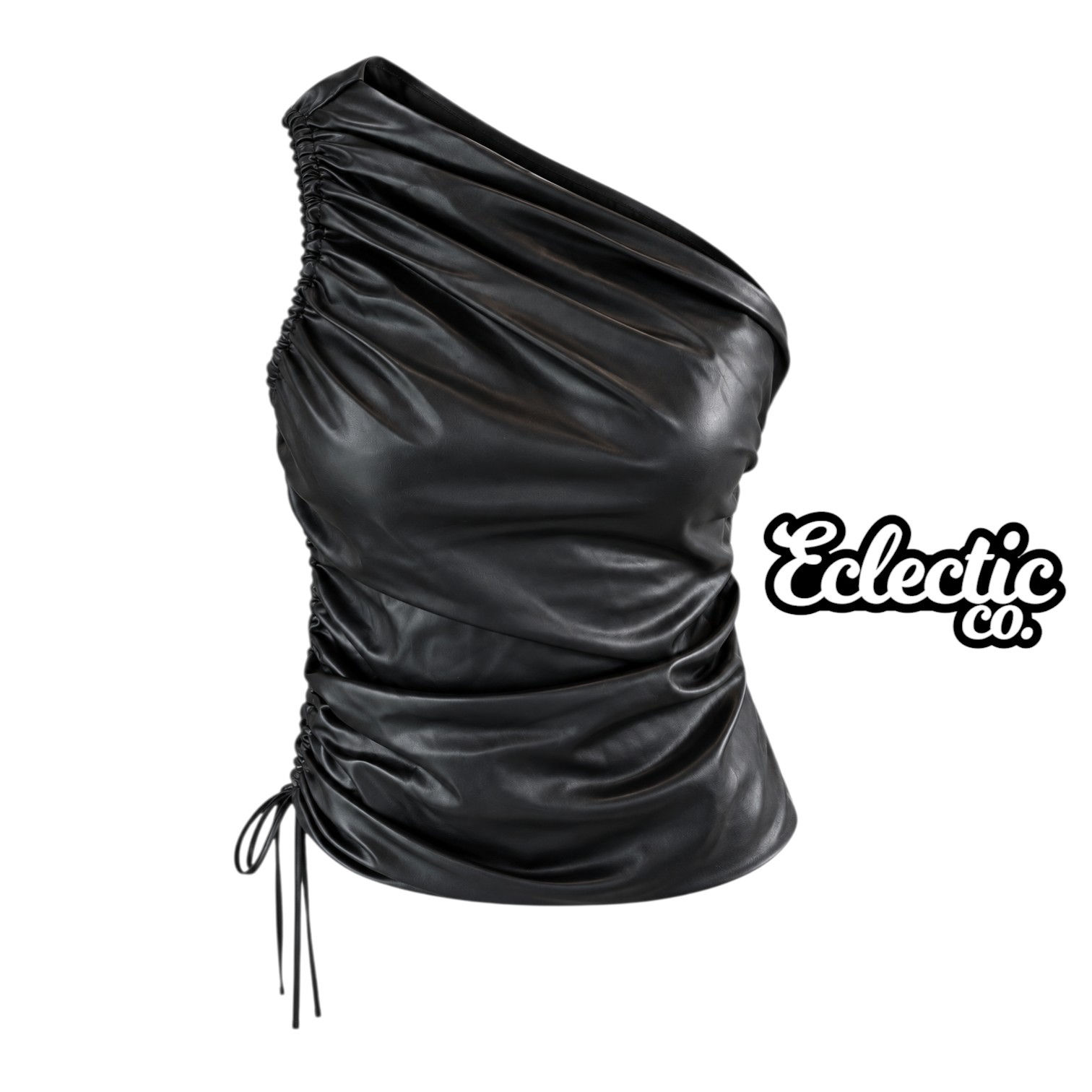 Faux Leather Top