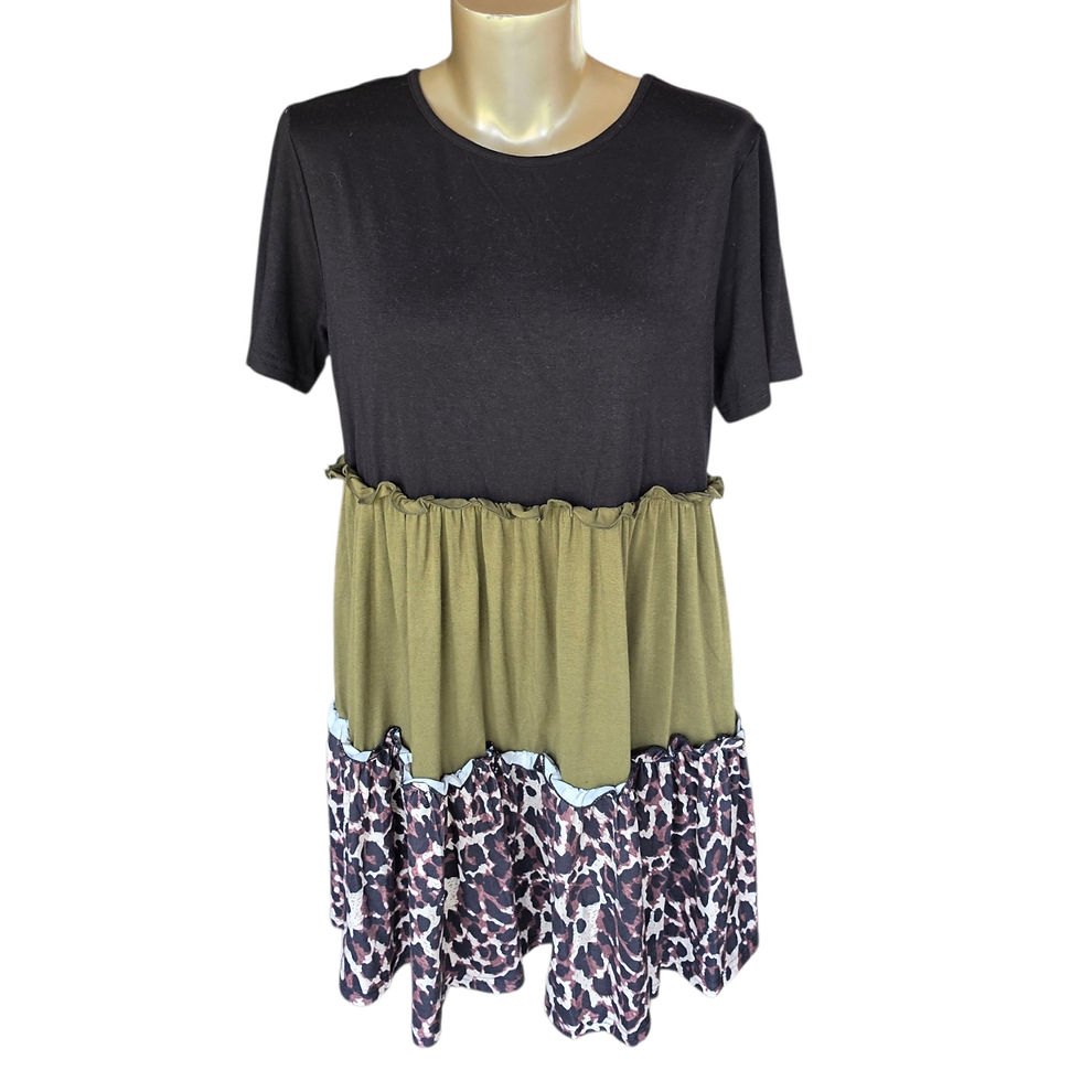 Thumbnail: Tiered Colorblock Dress