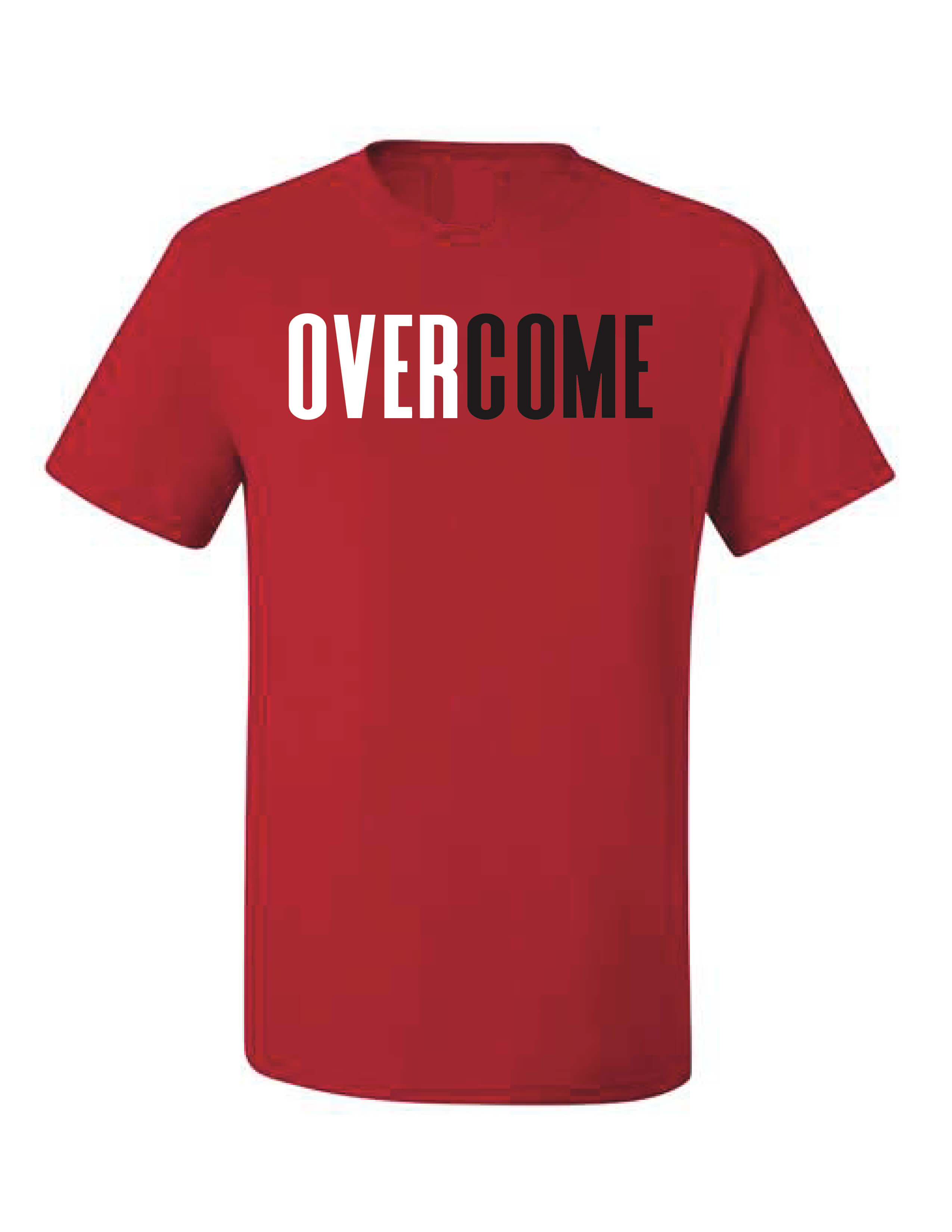 OVERCOME TEE Scarlet Victory
