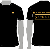 S&S Certified Black and Gold T-shirt front and back