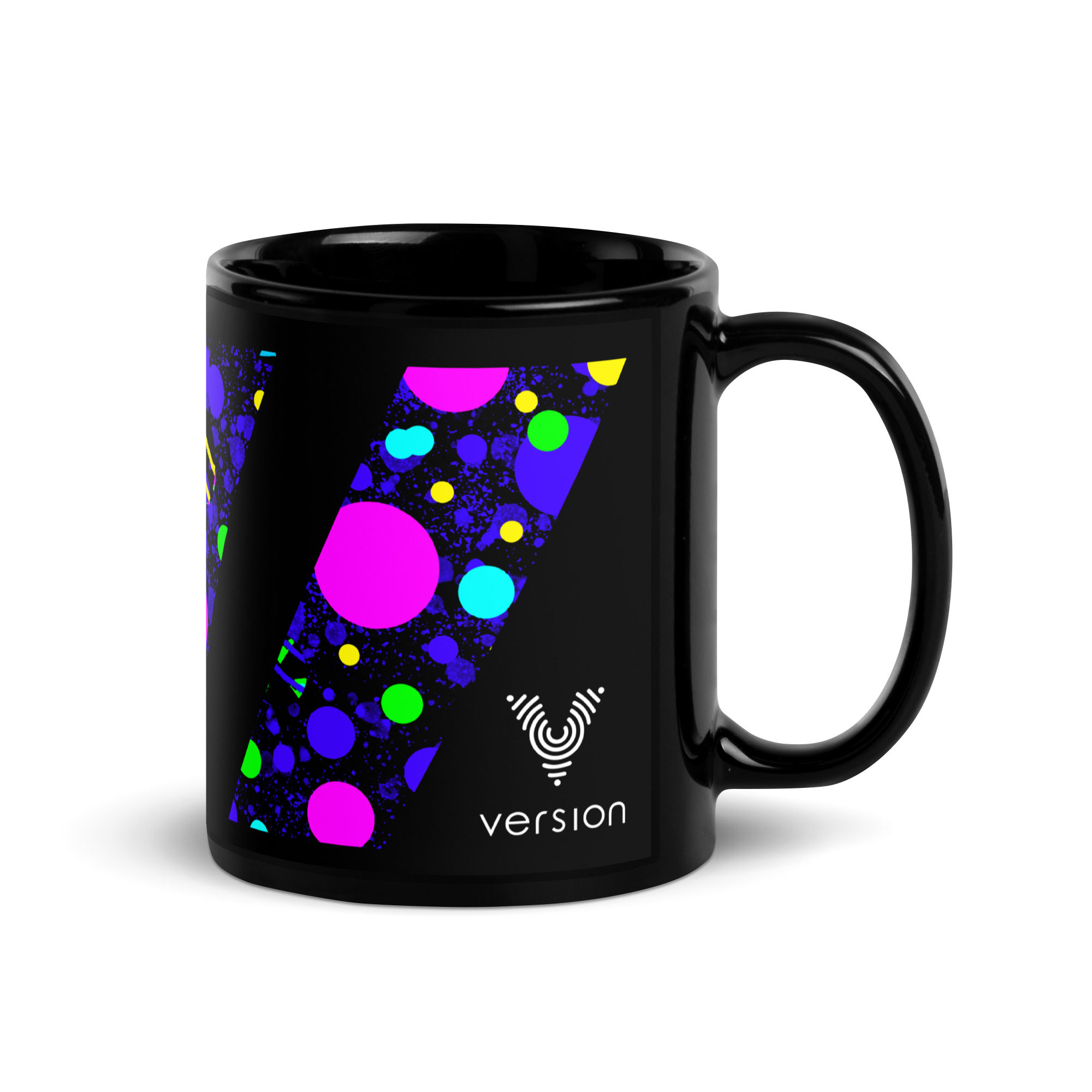 Version V Black Glossy Mug