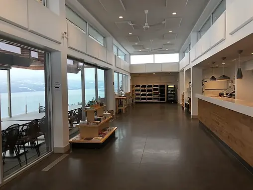 Arrowleaf Cellars barrel cellar seated tasting experience and charcuterie board Lake Country BC Okanagan Valley