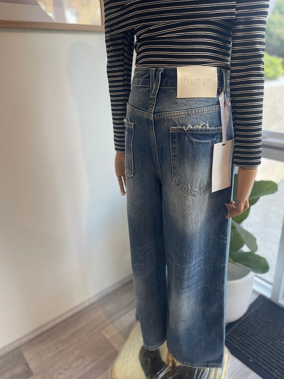 Thumbnail: Straight wide fit Korean Style Jeans