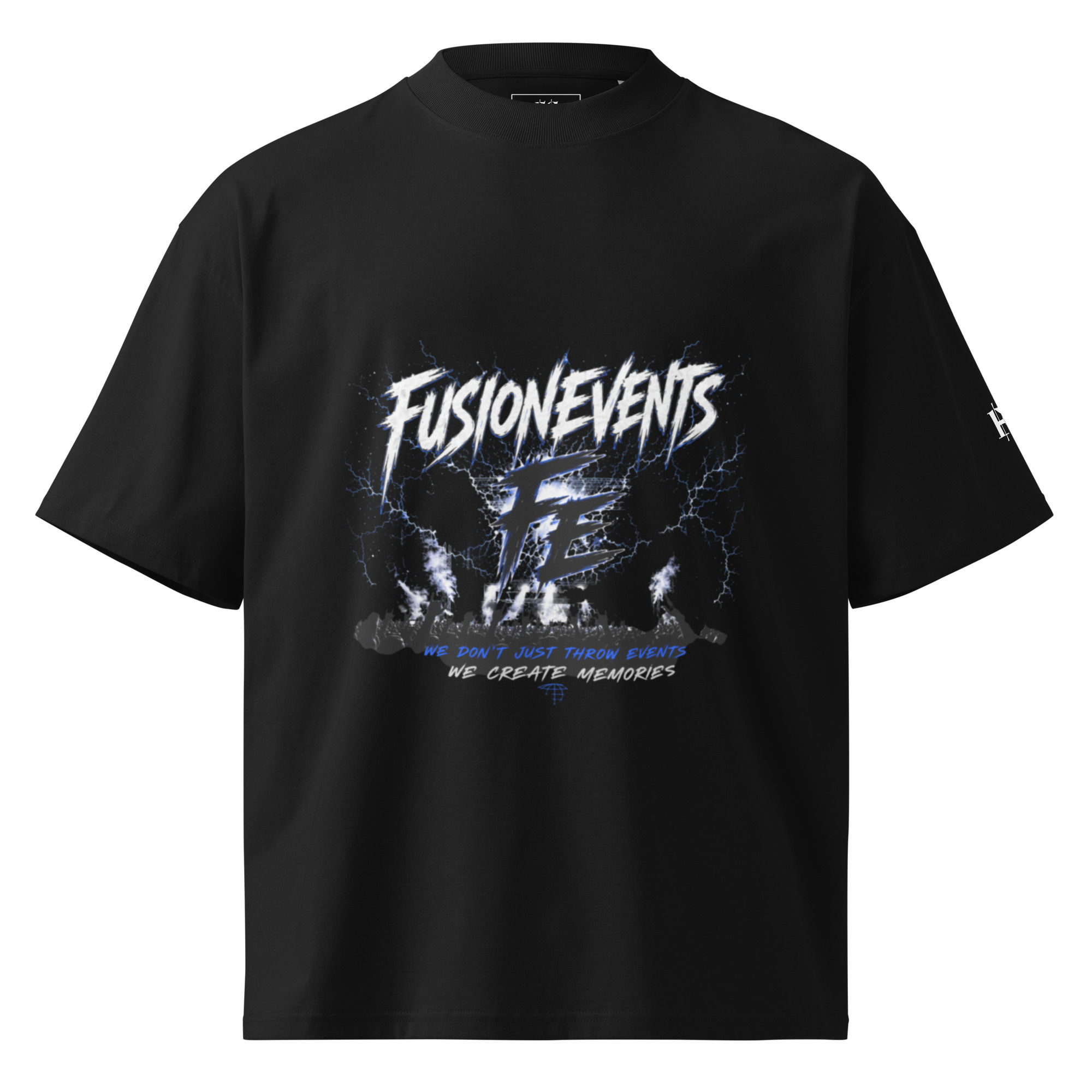 Unisex organic oversized high neck t-shirt
