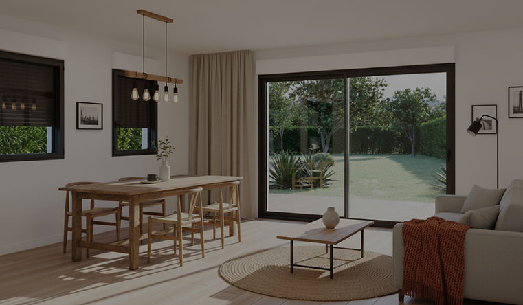 Maison moderne équipée de volets roulants à Lévignacq – installation par artisan local à Uza