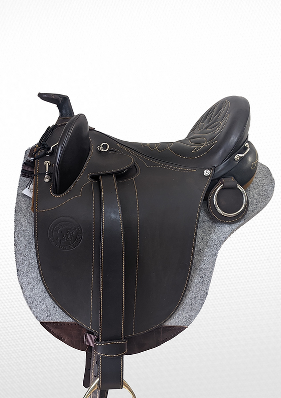 Y&Z Enterprises Selle australienne en daim synthétique avec sangle et Y&Z Enterprises Selle australienne en daim synthétique avec sangle et