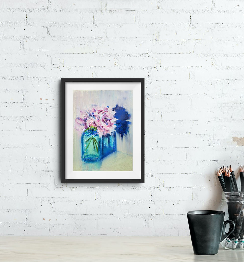 Thumbnail: Peonies in a glass jar
