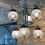 Thumbnail: Italian Design Ceiling Light with Murano Glass by  A.V. Mazzega 1960s