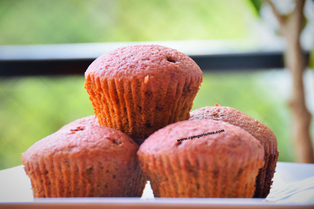 Muffins de remolacha y vainilla