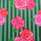 Miniature : Gabardine/Rose Garden/Rayures vertes