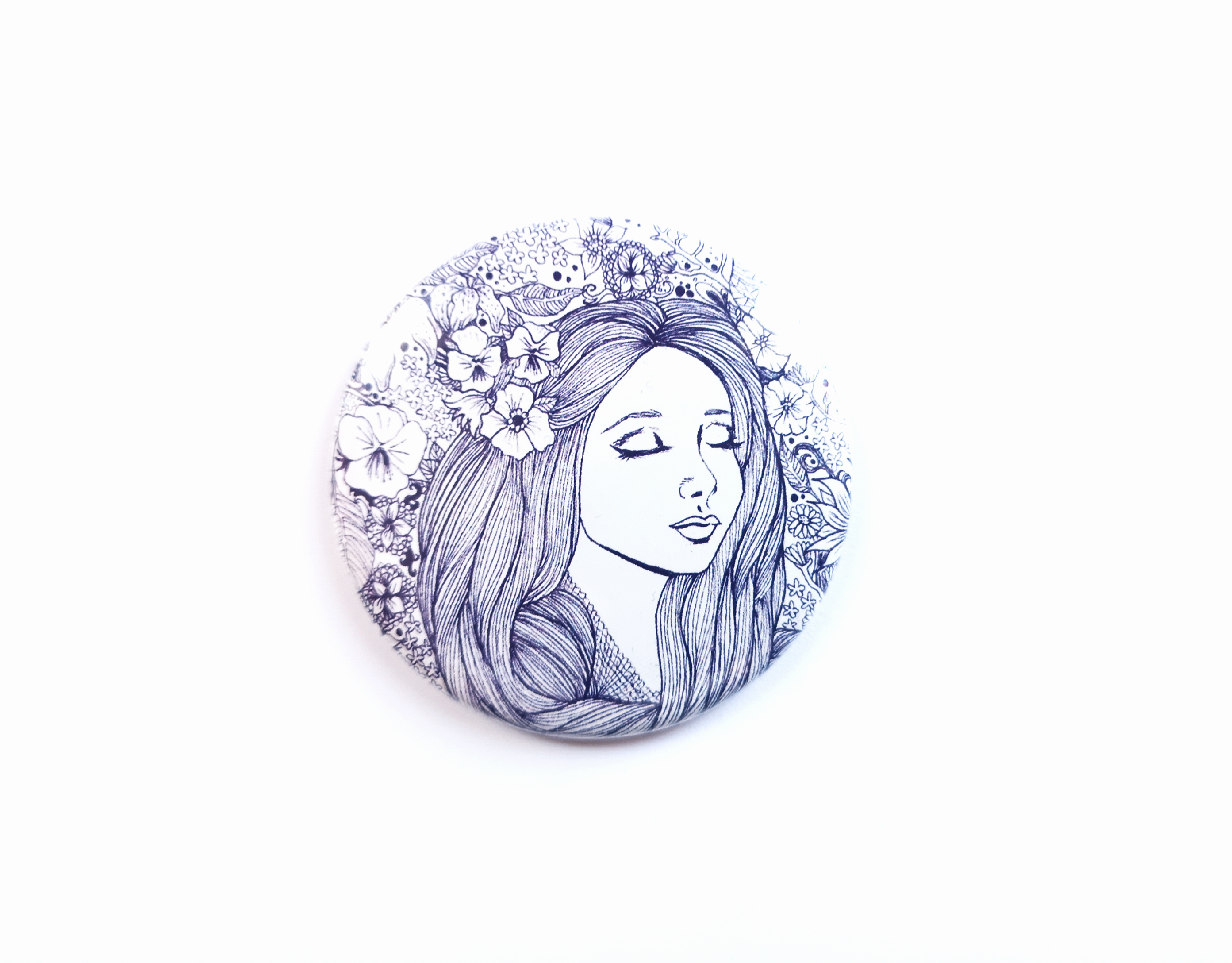 Miroir Belle endormie  / bleu