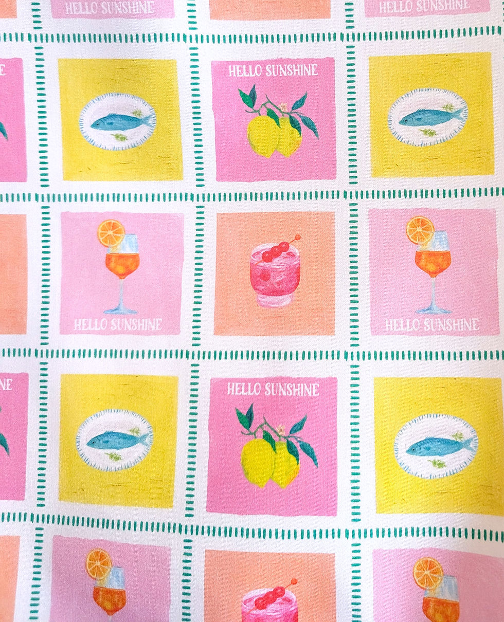 Miniature :   Satin de coton/Cheers/couleur sorbet