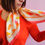 Miniature : Foulard en twill de soie Ski et canari