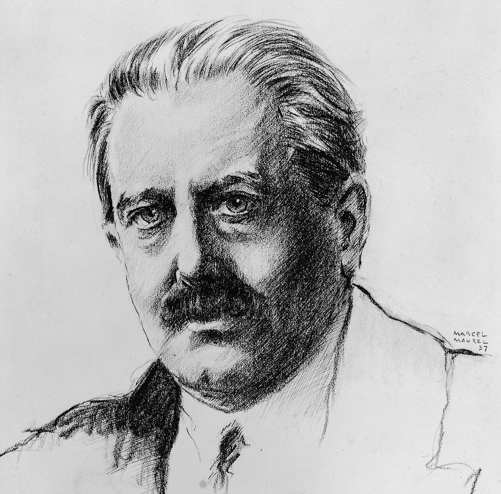 Portrait de Georges Bernanos réalisé par Marcel Maurel en 1937.